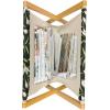 Ambesonne Hearts Magazine and Book Holder, Colorful Graphic Tile Pattern with Hearts in Drop Shapes Valentines Day, Floor Rack Decor for Interior of Home & Office, 22″ x 19″, Pink Red Orange(Dark Green Pale Green)