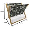 Ambesonne Hearts Magazine and Book Holder, Colorful Graphic Tile Pattern with Hearts in Drop Shapes Valentines Day, Floor Rack Decor for Interior of Home & Office, 22″ x 19″, Pink Red Orange(Black Army Green)