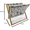 Ambesonne Hearts Magazine and Book Holder, Pastel Heart Shaped Spots Valentine Gift Wrapping Pattern Dotty, Floor Rack Decor for Interior of Home & Office, 22″ x 19″, Dark Pink and Coral(Grey Vermilion and White)
