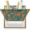 Ambesonne Hearts Magazine and Book Holder, Pastel Heart Shaped Spots Valentine Gift Wrapping Pattern Dotty, Floor Rack Decor for Interior of Home & Office, 22″ x 19″, Dark Pink and Coral(Orange Sea Green Grey)