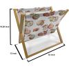 Ambesonne Hearts Magazine and Book Holder, Pastel Heart Shaped Spots Valentine Gift Wrapping Pattern Dotty, Floor Rack Decor for Interior of Home & Office, 22″ x 19″, Dark Pink and Coral(Cinnamon and Peach)
