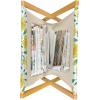 Ambesonne Hearts Magazine and Book Holder, Pastel Heart Shaped Spots Valentine Gift Wrapping Pattern Dotty, Floor Rack Decor for Interior of Home & Office, 22″ x 19″, Dark Pink and Coral(Yellow Jade Green White)