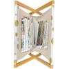 Ambesonne Hearts Magazine and Book Holder, Pastel Heart Shaped Spots Valentine Gift Wrapping Pattern Dotty, Floor Rack Decor for Interior of Home & Office, 22″ x 19″, Dark Pink and Coral(Pale Pink Dark Khaki)