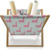 Ambesonne Hearts Magazine and Book Holder, Pastel Heart Shaped Spots Valentine Gift Wrapping Pattern Dotty, Floor Rack Decor for Interior of Home & Office, 22″ x 19″, Dark Pink and Coral(Pastel Pink Mint Green)