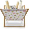 Ambesonne Hearts Magazine and Book Holder, Pastel Heart Shaped Spots Valentine Gift Wrapping Pattern Dotty, Floor Rack Decor for Interior of Home & Office, 22″ x 19″, Dark Pink and Coral(Pale Pink Dark Khaki)