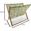 Ambesonne Hearts Magazine and Book Holder, Pastel Heart Shaped Spots Valentine Gift Wrapping Pattern Dotty, Floor Rack Decor for Interior of Home & Office, 22″ x 19″, Dark Pink and Coral(Yellow Jade Green White)