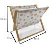 Ambesonne Hearts Magazine and Book Holder, Pastel Heart Shaped Spots Valentine Gift Wrapping Pattern Dotty, Floor Rack Decor for Interior of Home & Office, 22″ x 19″, Dark Pink and Coral(Pale Pink Dark Khaki)
