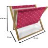 Ambesonne Hearts Magazine and Book Holder, Pastel Heart Shaped Spots Valentine Gift Wrapping Pattern Dotty, Floor Rack Decor for Interior of Home & Office, 22″ x 19″, Dark Pink and Coral(Dark Pink and Coral)