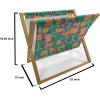 Ambesonne Hearts Magazine and Book Holder, Pastel Heart Shaped Spots Valentine Gift Wrapping Pattern Dotty, Floor Rack Decor for Interior of Home & Office, 22″ x 19″, Dark Pink and Coral(Orange Sea Green Grey)
