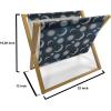 Ambesonne Hearts Magazine and Book Holder, Pastel Heart Shaped Spots Valentine Gift Wrapping Pattern Dotty, Floor Rack Decor for Interior of Home & Office, 22″ x 19″, Dark Pink and Coral(Violet Blue Grey)