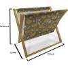 Ambesonne Hearts Magazine and Book Holder, Pastel Heart Shaped Spots Valentine Gift Wrapping Pattern Dotty, Floor Rack Decor for Interior of Home & Office, 22″ x 19″, Dark Pink and Coral(Lime Green Umber Mustard)