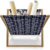 Ambesonne I Love You Magazine and Book Holder, Hand Writing with Infinity Romantic Red Hearts Valentines Day Theme, Floor Rack Decor for Interior of Home & Office, 22″ x 19″, Red Black White(Dark Blue Cream)