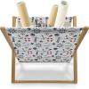 Ambesonne I Love You Magazine and Book Holder, Hand Writing with Infinity Romantic Red Hearts Valentines Day Theme, Floor Rack Decor for Interior of Home & Office, 22″ x 19″, Red Black White(Indigo Red White)