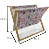 Ambesonne I Love You Magazine and Book Holder, Hand Writing with Infinity Romantic Red Hearts Valentines Day Theme, Floor Rack Decor for Interior of Home & Office, 22″ x 19″, Red Black White(Vermilion Dark Blue)
