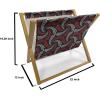 Ambesonne I Love You Magazine and Book Holder, Hand Writing with Infinity Romantic Red Hearts Valentines Day Theme, Floor Rack Decor for Interior of Home & Office, 22″ x 19″, Red Black White(Scarlet White Black)