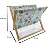 Ambesonne I Love You Magazine and Book Holder, Hand Writing with Infinity Romantic Red Hearts Valentines Day Theme, Floor Rack Decor for Interior of Home & Office, 22″ x 19″, Red Black White(Dark Brown Vermilion)