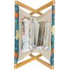 Ambesonne I Love You Magazine and Book Holder, Hand Writing with Infinity Romantic Red Hearts Valentines Day Theme, Floor Rack Decor for Interior of Home & Office, 22″ x 19″, Red Black White(Sea Blue Orange Cream)