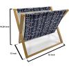 Ambesonne I Love You Magazine and Book Holder, Hand Writing with Infinity Romantic Red Hearts Valentines Day Theme, Floor Rack Decor for Interior of Home & Office, 22″ x 19″, Red Black White(Dark Blue Cream)