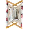 Ambesonne I Love You Magazine and Book Holder, Hand Writing with Infinity Romantic Red Hearts Valentines Day Theme, Floor Rack Decor for Interior of Home & Office, 22″ x 19″, Red Black White(Vermilion Black White)