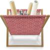 Ambesonne Love Magazine and Book Holder, Love Valentines Day Calligraphy Illustration Ornament Illustration Art, Floor Rack Decor for Interior of Home & Office, 22″ x 19″, Vermilion Black(Red White)
