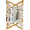 Ambesonne Love Magazine and Book Holder, Love Valentines Day Calligraphy Illustration Ornament Illustration Art, Floor Rack Decor for Interior of Home & Office, 22″ x 19″, Vermilion Black(Orage Dark Magenta)