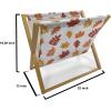 Ambesonne Love Magazine and Book Holder, Love Valentines Day Calligraphy Illustration Ornament Illustration Art, Floor Rack Decor for Interior of Home & Office, 22″ x 19″, Vermilion Black(Burnt Orange Paprika)