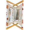 Ambesonne Love Magazine and Book Holder, Love Valentines Day Calligraphy Illustration Ornament Illustration Art, Floor Rack Decor for Interior of Home & Office, 22″ x 19″, Vermilion Black(Burnt Orange Paprika)