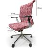 Ambesonne Love Office Chair Cover, Hearts for Valentine Checked Pattern Square Geometric Vintage, Stretchable Decorative Universal Size High Back Printed Slipcover, Dried Rose White(Dried Rose White)