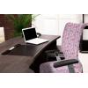 Ambesonne Love Office Chair Cover, Hearts for Valentine Vertical Stripes Lines Ornament Romance Wedding, Stretchable Decorative Universal Size High Back Printed Slipcover, Pale Mauve Purple(Pale Mauve Purple)