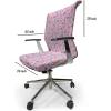 Ambesonne Love Office Chair Cover, Hearts for Valentine Vertical Stripes Lines Ornament Romance Wedding, Stretchable Decorative Universal Size High Back Printed Slipcover, Pale Mauve Purple(Pale Mauve Purple)