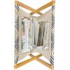 Ambesonne Orange Magazine and Book Holder, Romantic Valentines Day Bridal Theme Hearts with Swirl Branches Image, Floor Rack Decor for Interior of Home & Office, 22″ x 19″, Dark Brown Vermilion(Black White Yellow)