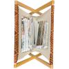 Ambesonne Orange Magazine and Book Holder, Romantic Valentines Day Bridal Theme Hearts with Swirl Branches Image, Floor Rack Decor for Interior of Home & Office, 22″ x 19″, Dark Brown Vermilion(Mustard Orange)