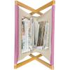 Ambesonne Orange Magazine and Book Holder, Romantic Valentines Day Bridal Theme Hearts with Swirl Branches Image, Floor Rack Decor for Interior of Home & Office, 22″ x 19″, Dark Brown Vermilion(Pink Grey)