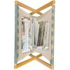 Ambesonne Orange Magazine and Book Holder, Romantic Valentines Day Bridal Theme Hearts with Swirl Branches Image, Floor Rack Decor for Interior of Home & Office, 22″ x 19″, Dark Brown Vermilion(Apricot Mustard)