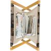 Ambesonne Orange Magazine and Book Holder, Romantic Valentines Day Bridal Theme Hearts with Swirl Branches Image, Floor Rack Decor for Interior of Home & Office, 22″ x 19″, Dark Brown Vermilion(Brown)