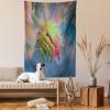 Ambesonne Psychedelic Tapestry, Brain Storm Fantasy Visual Modern Mental Ethereal Energy Fiction, Wall Hanging for Bedroom Living Room Dorm Decor, 40″ X 60″, Pistachio Blue