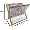 Ambesonne Romantic Magazine and Book Holder, Flowers Hearts Valentines Celebration Birthday Lovers Twiggy Branches, Floor Rack Decor for Interior of Home & Office, 22″ x 19″, Coral Pale Peach Pink(White Blush Black)
