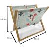 Ambesonne Romantic Magazine and Book Holder, Flowers Hearts Valentines Celebration Birthday Lovers Twiggy Branches, Floor Rack Decor for Interior of Home & Office, 22″ x 19″, Coral Pale Peach Pink(Pale Blue Cream Red)