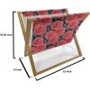 Ambesonne Romantic Magazine and Book Holder, Flowers Hearts Valentines Celebration Birthday Lovers Twiggy Branches, Floor Rack Decor for Interior of Home & Office, 22″ x 19″, Coral Pale Peach Pink(Dark Coral Dark Blue)