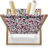 Ambesonne Romantic Magazine and Book Holder, Flowers Hearts Valentines Celebration Birthday Lovers Twiggy Branches, Floor Rack Decor for Interior of Home & Office, 22″ x 19″, Coral Pale Peach Pink(Grey Pink Black)