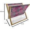 Ambesonne Romantic Magazine and Book Holder, Flowers Hearts Valentines Celebration Birthday Lovers Twiggy Branches, Floor Rack Decor for Interior of Home & Office, 22″ x 19″, Coral Pale Peach Pink(Fuchsia Magenta Grey)