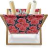 Ambesonne Romantic Magazine and Book Holder, Flowers Hearts Valentines Celebration Birthday Lovers Twiggy Branches, Floor Rack Decor for Interior of Home & Office, 22″ x 19″, Coral Pale Peach Pink(Dark Coral Dark Blue)