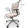 Ambesonne Romantic Office Chair Cover, Flamingos Shaping Hearts Heads Love Animal Valentines Illustration, Stretchable Decorative Universal Size High Back Printed Slipcover, Pale Pink Grey(Pale Pink Grey)