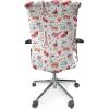 Ambesonne Romantic Office Chair Cover, Valentines Day Love Themed Paris Coffee Wine Parfumes Bikes with Heart Backdrop, Stretchable Decorative Universal Size High Back Printed Slipcover, Multicolor(Multi Color)