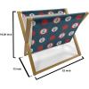 Ambesonne Rose Magazine and Book Holder, Valentine’s Day Retro Style Petals with Leaves Ornamental Growth Pattern, Floor Rack Decor for Interior of Home & Office, 22″ x 19″, Ruby Hunter Green Black(Night Blue Vermilion)