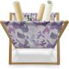Ambesonne Rose Magazine and Book Holder, Valentine’s Day Retro Style Petals with Leaves Ornamental Growth Pattern, Floor Rack Decor for Interior of Home & Office, 22″ x 19″, Ruby Hunter Green Black(Lavender Lilac Beige)
