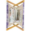 Ambesonne Rose Magazine and Book Holder, Valentine’s Day Retro Style Petals with Leaves Ornamental Growth Pattern, Floor Rack Decor for Interior of Home & Office, 22″ x 19″, Ruby Hunter Green Black(Lavender Violet White)