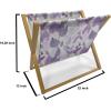 Ambesonne Rose Magazine and Book Holder, Valentine’s Day Retro Style Petals with Leaves Ornamental Growth Pattern, Floor Rack Decor for Interior of Home & Office, 22″ x 19″, Ruby Hunter Green Black(Lavender Lilac Beige)