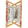 Ambesonne Rose Magazine and Book Holder, Valentine’s Day Retro Style Petals with Leaves Ornamental Growth Pattern, Floor Rack Decor for Interior of Home & Office, 22″ x 19″, Ruby Hunter Green Black(Orange and Ivory)