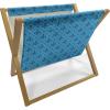 Ambesonne Cartoon Magazine and Book Holder, Vertical Stripes with Bow Ties Pale Palette Illustration Valentines Day, Floor Rack Decor for Interior of Home & Office, 22″ x 19″, Pale Pink Rose(Blue Dark Blue)